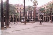 Plaça Real, with Gaudi lamp posts