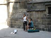 Musicians in Barrio Gotico, where is the cheap Youth Hostel in Calle Hospital Musicians in Barrio Gotico, where is the cheap Youth Hostel in Calle Hospital