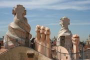 Terrace of Casa Mila, the so called La Pedrera Terrace of Casa Mila, the so called La Pedrera