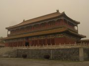 The Forbidden City in a very bad weather