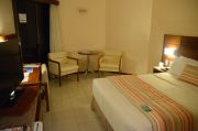 Standard double room at Hilton Belem. Standard double room at Hilton Belem.