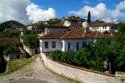 Old part of Berat within the ruins of the citadel.