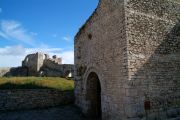 Ruins of the massive citadel on the top of the Berat's hill.