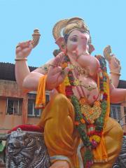 Ganesh the zoomorphic deity as big as a house ready to be baptized. Ganesh the zoomorphic deity as big as a house ready to be baptized.