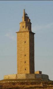 The world oldest lighthouse, Torre de Hercules in La Coruña, Spain