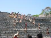 Opening Ceremony for local youth sports, at ancient Mayan Ruins of Edzna Opening Ceremony for local youth sports, at ancient Mayan Ruins of Edzna