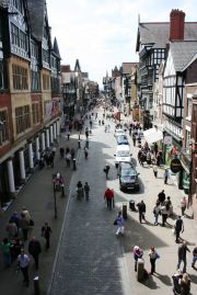 Eastgate street with Grosvenor Hotel and Spa on the left Eastgate street with Grosvenor Hotel and Spa on the left