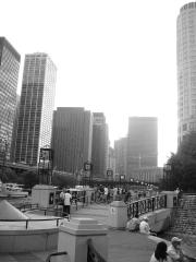 View of city from the Chicago river