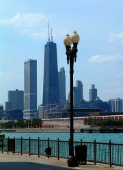 City skyline from the pier