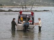 Just off the boat ramp