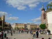 Main Market Square (Cloth Hall on the left, St Mary's Church on the Right)