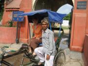 Lila with our Rickshaw Driver