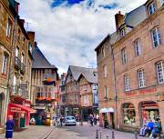 Medieval Old Town Dinan in the daytime
