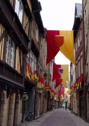 Old Dinan In readiness for a Festival