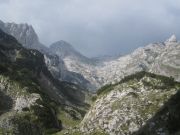 From Lokvice, looking back over the valley we descended from Trojni Prevoj, at the top From Lokvice, looking back over the valley we descended from Trojni Prevoj, at the top