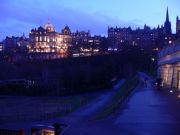 Old town view at dusk