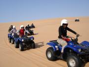 Quad biking in the desert Quad biking in the desert