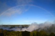 Rainbow over the falls.