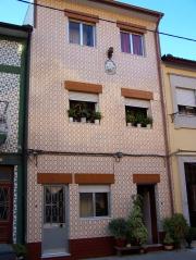 Ceramic covered houses.