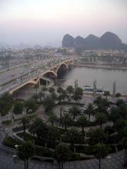 View from our hotel window. City of Guilin. View from our hotel window. City of Guilin.