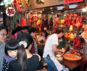 Great asian food markets are everywhere in Hong Kong. Try the fish balls!