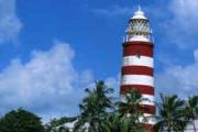 Hope Town's candy cane of a light house