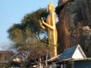 The Golden Budda facing the sea at Khao Takiab in Hua Hin The Golden Budda facing the sea at Khao Takiab in Hua Hin