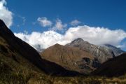 Huascaran (right) and Huandoy (left) behind the clouds Huascaran (right) and Huandoy (left) behind the clouds