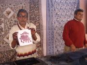Hand Blockprinted Demonstration at a factory. Hand Blockprinted Demonstration at a factory.