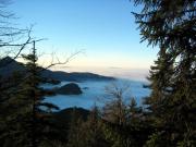 On our way to the top. Overlooking a see of clouds