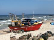 Fishing boats on beach