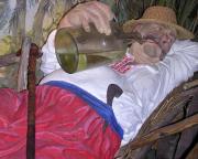 One of decoration of restaurant.Ukrainian man One of decoration of restaurant.Ukrainian man