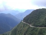 mountain biking the Worlds Most Dangerous Road