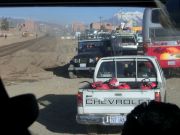catching the bus into La Paz