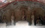 Buddha, his Bodhisattvas, and attendents. Buddha, his Bodhisattvas, and attendents.
