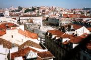 From top of Gloria, Rossio [centre] and castle [far right]