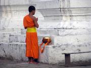 Monk deep in prayer.