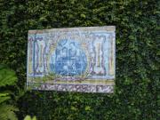 These azulejos of Portuguese history are found along the path down into Monte Tropical Gardens