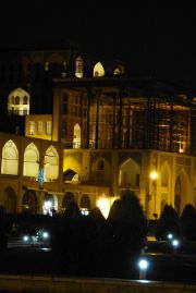 Esfahan, Meidan-e Imam, Ali-Qapu Palace by Night