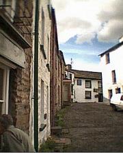 Dent - cobbled street to the Sun Inn.