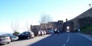 The village gate near the bus stop