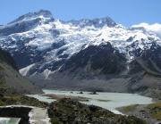 The majestic of Mount Cook viewed at the Hooker Valley The majestic of Mount Cook viewed at the Hooker Valley