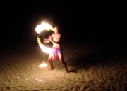 Fire dancing show at the beach Fire dancing show at the beach