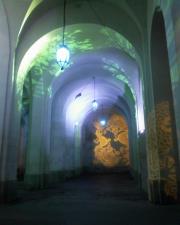 A light play under door  between Place Carrière and Place Stanislas