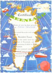 Greenland certificate I bought in Narsarsuaq Greenland certificate I bought in Narsarsuaq