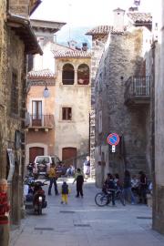 Children play after school. Scanno