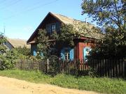 A local wooden cottage.