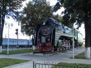 The old steam engine at orsha railway station.