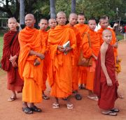 The monks in Angkor