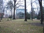 The glass enclosure in Winter